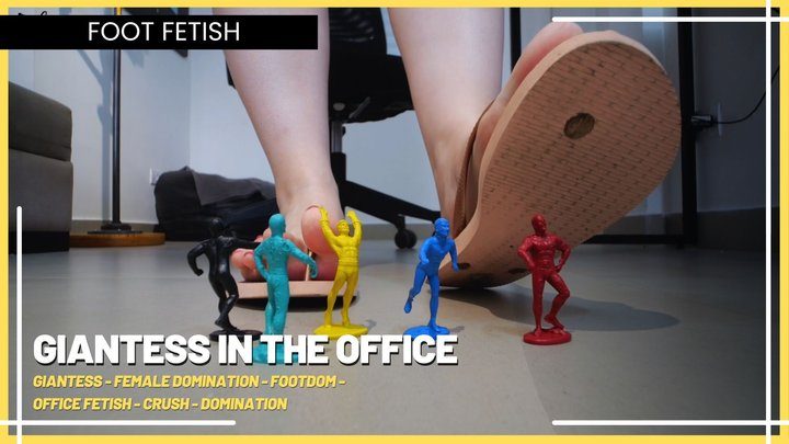 Louise Marcada - Giantess in the Office: Louise Marcada Crushes Little Men Under Her Feet (720 EN SUB) - Giantess - Female Domination - Footdom - Office Fetish - Crush - Domination