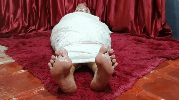 Goddess Foot Fetish - Completely tied up just to get my feet tickled (1)