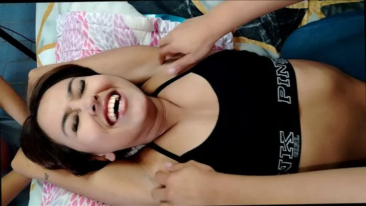 The Most Ticklish - Held Down Hysteria: Mercedes Ultra Ticklish Armpits!