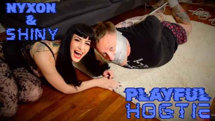 Nyxon's Femdom Files - Nyxon & Shiny Playful Hogtie 1080p