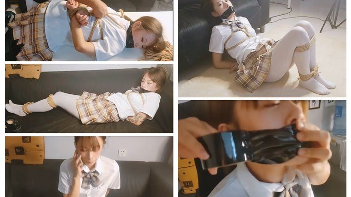 The Dream Of Bondage - C4SGiantess26 jasmine Happy Valentine's Day giantess Tape gag school uniform struggle rope bondage chain yoke bundle binding bind hogtied shibari Bind