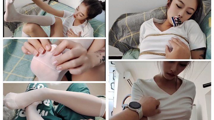 The Dream Of Bondage - C4SGiantess26 jasmine gag rope bondage footjob Happy Valentine's Day giantess stockings bdsm orgasm foot fetish Nylon