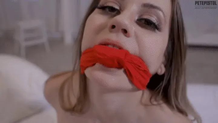 Pete Pystol Sexy Bondage And Feet - Ruby Shades cleave gagged and tape tied by Pete tries to escape in Slow Motion