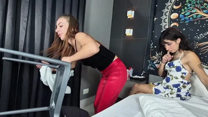 Fetish Factory Brazil Farting - Sniffing My New Cleaning Lady's Farts Without Her Knowing - Babe and Gih Spanic - clip 3