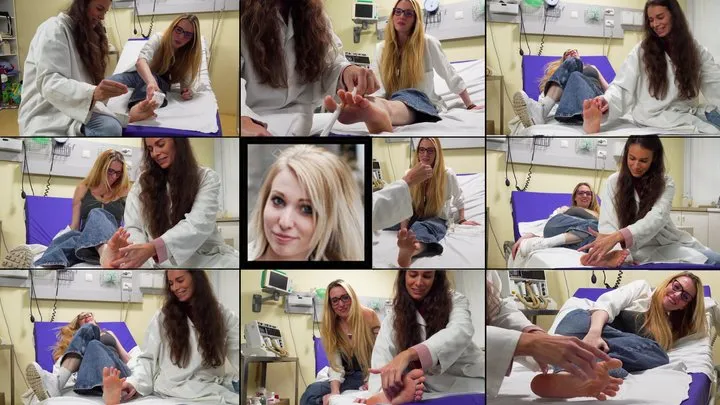 Foot Tickle Fun - Jade Sprain Tickle Therapy at the Clinic (in HD 1920X1080)