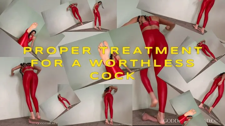 Goddess Rosie Reed - Proper Treatment For A Worthless Cock- Ebony Femdom Goddess Rosie Reed Cock Ruin Foot Domination POV- standard definition