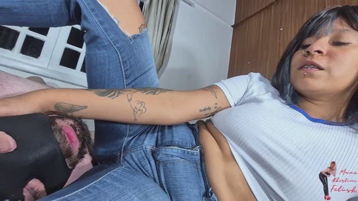 Manuela Albertine Fetish - Face sitting in jeans, part 2, Anita Perversa and Slave, FULL HD