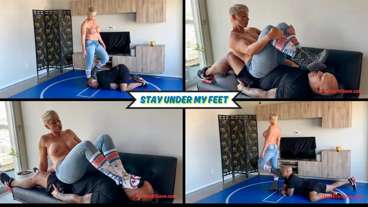 Rapture's Feetish Playground - Stay Under My Feet - Total Foot Humiliation as Goddess Rapture Makes Her Foot Slave Stay Under Her Dirty Boots and Big Feet - UltraHD (WMV)