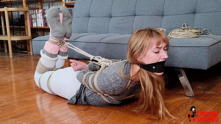 Cinched And Secured - Cara Day - Magic Wand Leaves Her Bound & Gagged By Magic Rope! (MP4 Format)