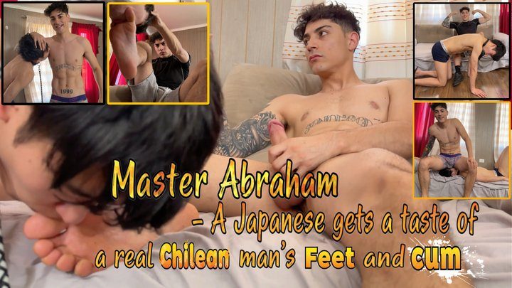 Str8crushfeet - Master Abraham - A Japanese gets a taste of a real Chilean man’s feet and cum