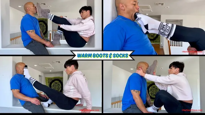Rapture's Feetish Playground - Warm Boots and Socks - Goddess Rapture Humiliates Her Foot Slut with Her 