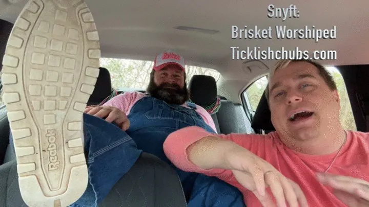 Ticklishchubs - Snyft: Brisket's Feet Worshiped in the Car Making Him Moan and Giggle