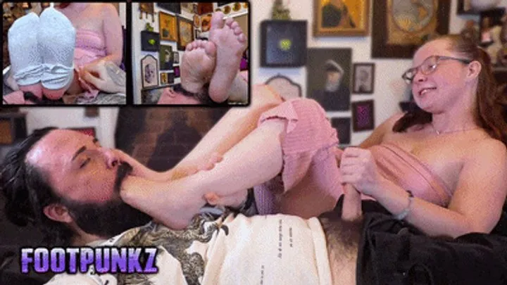 Footpunkz - Ticklish Girl hates Feet but let's You enjoy them anyways - Part 2 - Foot Smelling Handjob
