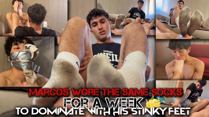 Str8crushfeet - ( Pilot) Using the same sock one week - Marco and his smelly socks Sockorture