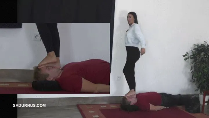 Sadurnus New Moon - Under the feet of Mistress Natasa Picture in picture wmv