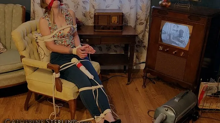 Catherine Sterling - Enforced Tied Up TV session for British Bondagette Catherine Sterling, Caught Shirking her Chores she Pleads for Punishment, and gets Plenty of Pleasure! POV! Mobile Viewing Friendly SD MP4 File Format