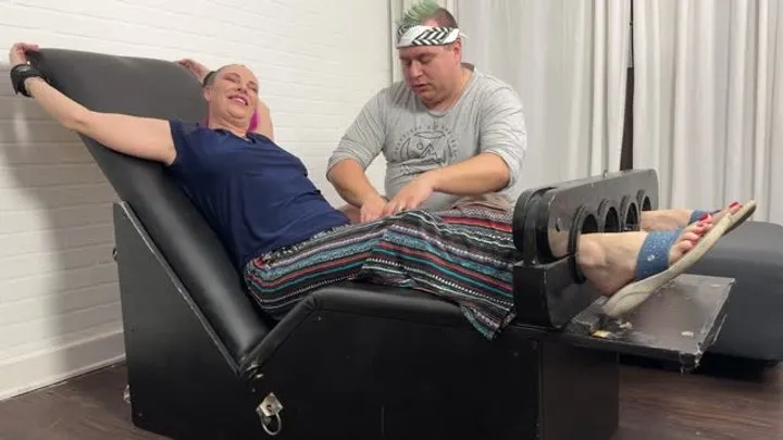 Ticklishchicks - Vicky Vix Laughs, Thrashes, and Screaming While Being Tickled in the Tickling Chair