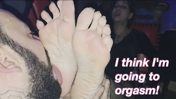 Luxury Fetish Dolls Brazil - Creator gets incredibly turned on by having her feet adored in public at the party - PUBLIC FOOT WORSHIP - FOOT FETISH - TOE SUCKING - SOLES LICKING - PUBLIC PARTY