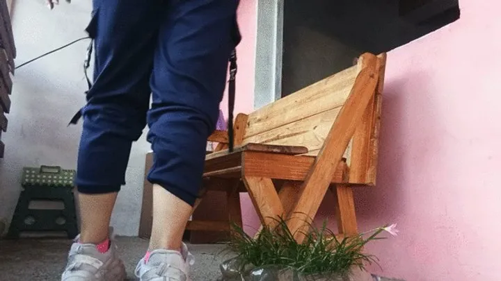 Goddess Foot Fetish - Woman smelling her socks and feet after arriving from training (7)