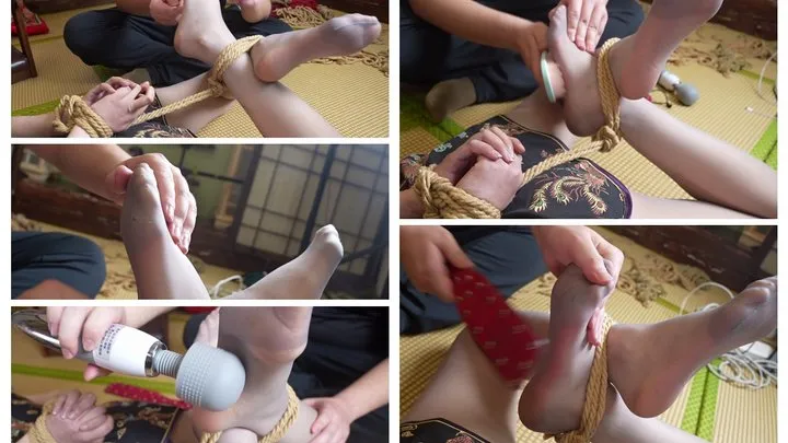 The Dream Of Bondage - C4SMILF26 MILF hogtied foot binding tickling foot massage electric massager tickling stockings foot fetish