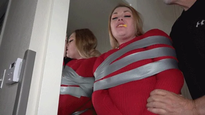 Mouth Stuffed And Tied Up Girls - d2603STORM-Playing hard to get got the BBW Tease taped tight