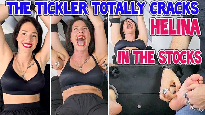 Tickle Frenchtickling  Store - THE TICKLER TOTALLY CRACKS HELINA IN THE STOCKS - HD WMV