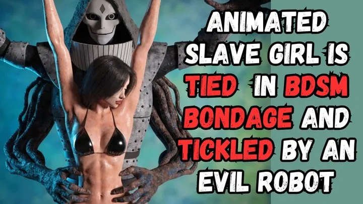 Aaa Armpits - Tickling Dungeon slave girl in a bikini suspended by wrists in a dark dungeon as an evil robotic device tickles her belly and armpits as she struggles in BDSM bondage fetish
