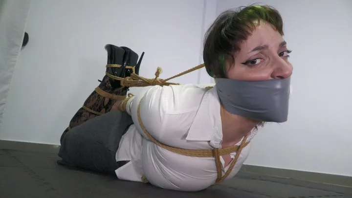 Spanish Ties - Secretary Margout tied up and gagged by Liricaa! (ENGLISH)