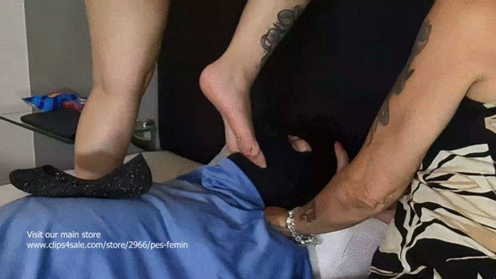 Female Domination - OLDER AND YOUNG DOMME FOOT AND SHOE DOMINATING MALE SLAVE