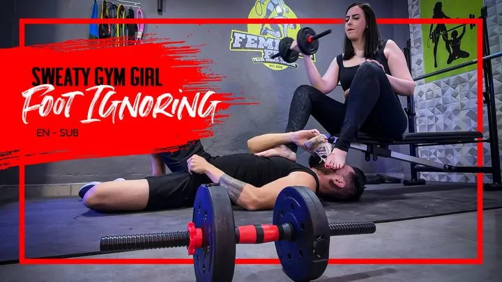 Mistress Nara Neveu - Gym Girl Nara ignores workout creep and uses his face as footrest (1080 EN-sub) Foot Ignoring - Foot Fetish - Foot Worship - Foot Smelling - Sweaty Feet - Foot Slave