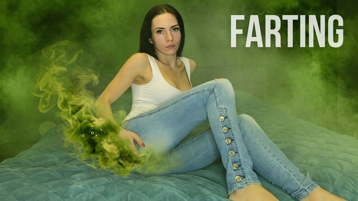 Monica Princess - Farting in Blue and White Jeans