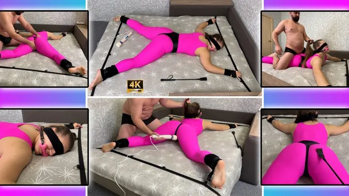 Vallstudio - Bound Slave with Gag in Biflex Pussy Humiliation and Ass Spanking 4K - Bondage - Nylon Clothing - Tied to Bed - Whip - Ass Worship - Hitachi Vibrator - Female Training - Pussy Control - Pussy Play - Submission and Domination - Slave Training - Handcuffs a