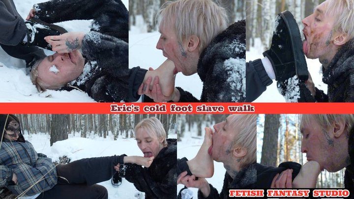 Fetish Fantasy Studio - Eric's cold foot slave walk (4K)