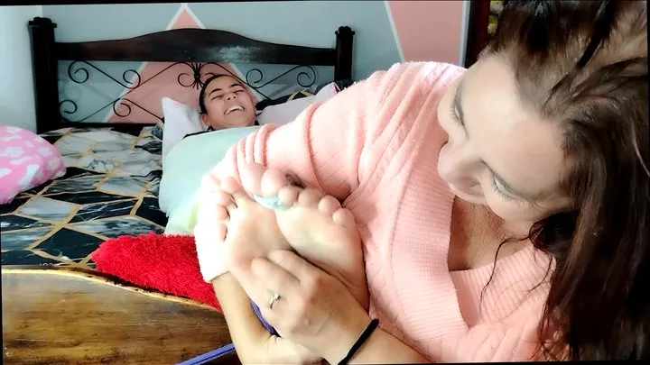 The Most Ticklish - Yusmari Gets Wild Ticklish Reactions From Nayibi's Bare Soles!