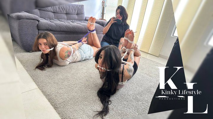 Kinky Lifestyle Pals - What happens when you don't pay the rent: Mara & Luana with Tied Toes, Feet Worshiped by Simona