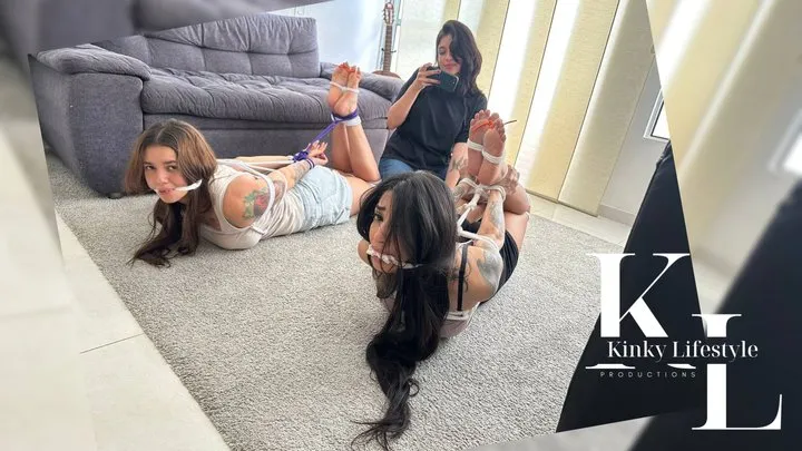 Kinky Lifestyle Pals - What happens when you don't pay the rent: Mara & Luana with Tied Toes, Feet Worshiped by Simona