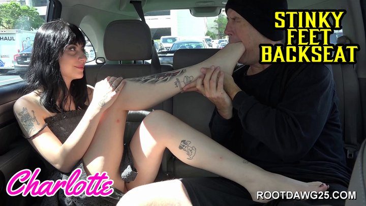 Foot Fetish By Rootdawg25 - Goth Charlotte - Stinky Feet Backseat SD MP4