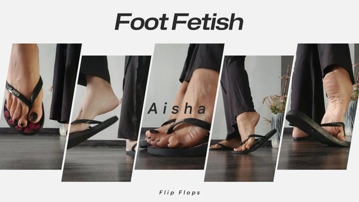 Goddess Foot Fetish - Modeling big feet in flip flops (8)