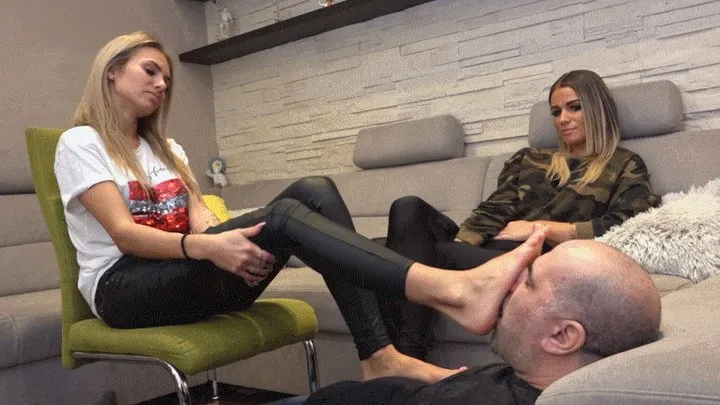 Foxy Foot Brats - CECILIA And GEORGINA - Blond Bond - Foot Domination Experience PART1: Cecilia (BONUS THE GOPRO VERSION OF THE CLIP)