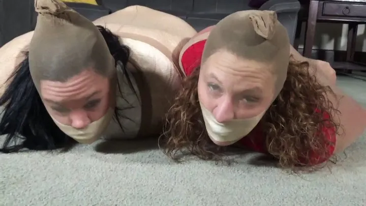 Gina Rae Michaels Bondage - Courtney and Debbie nylon hooded encasement