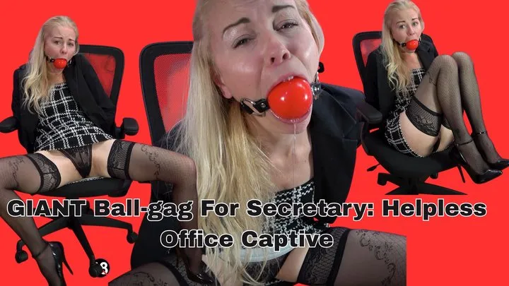 Ukcutegirl - GIANT Ball-gag For Secretary: Helpless Office Captive - MP4 HD