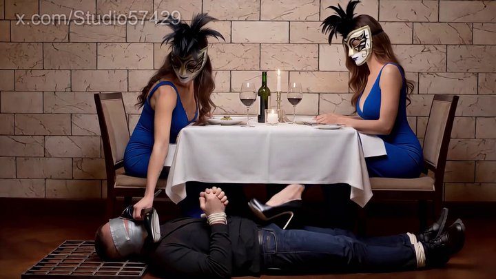 Studio 57429 - His Two Girlfriends Found Out - Shoe Smelling Cheater Punishment, Foot Domination