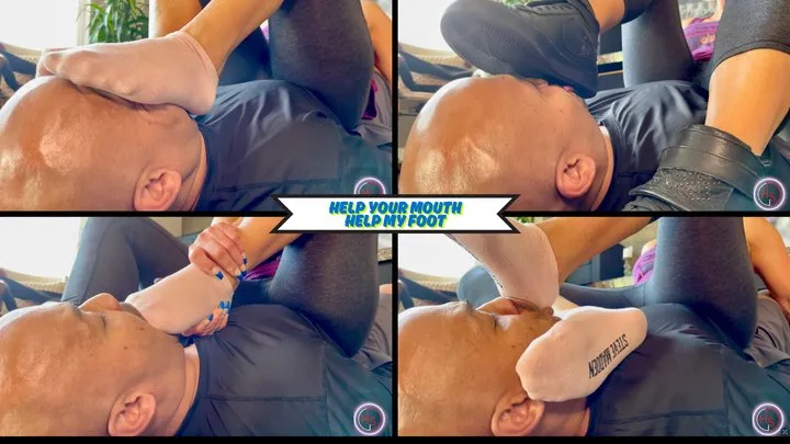 Head Shots - Help Your Mouth Help My Foot - Goddess Rapture Makes Her Foot Slut Clean The Dirt From Her Nikes - The Foot Humiliation and Domination Continue When She Uses Her Warm Socks To Foot Smother Him - 4K (MP4)
