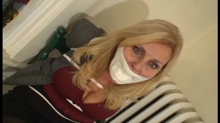 Good Girls In Bondage - Big Boobed Housewife Tied Gagged Sticky Mircrofoam Tape