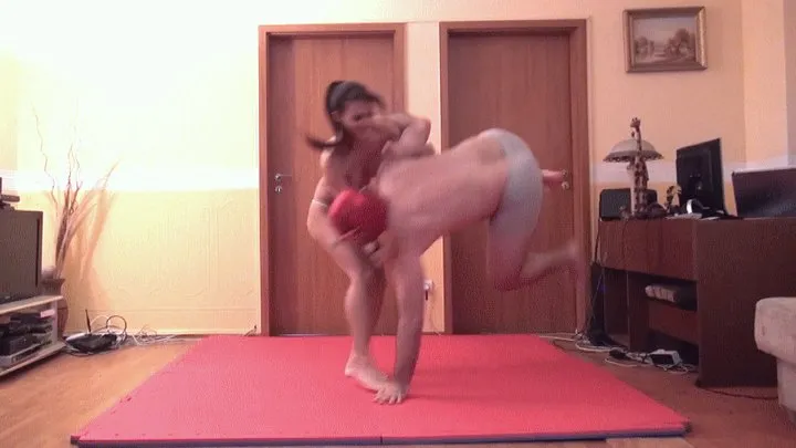 Foxy Footdom And Trampling - OLIVIA - The Loser Neighbor - Mixed Wrestling Domination 720p