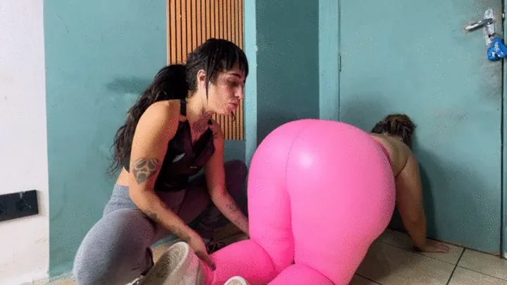 Fetish Factory Brazil Farting - A personal trainer sniffing her student's farts in secret - by Babe and Rosalia Peach - clip 3