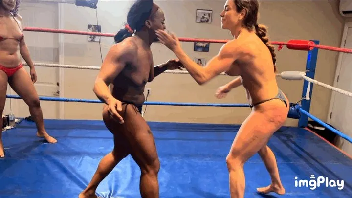 Protein Wrestling - “Nude Catfight 5” Starring Anastasia Vini vs Sugar Diamond ft. Newcomer Daisy Ducati in a 100% real Nude Catfight
