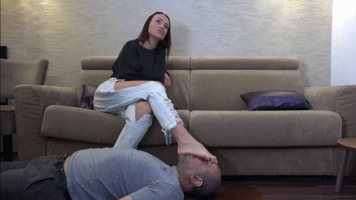 Natural Born Dommes Megastore - VALENTINA - TV Is Just For Me - CRUEL Foot Worship And Humiliation