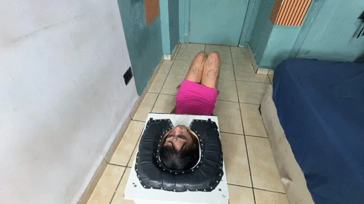 Fart In Brazil - Rosalia Peach's monstrous ass farting in the box and on the malnourished slave - Full Clip