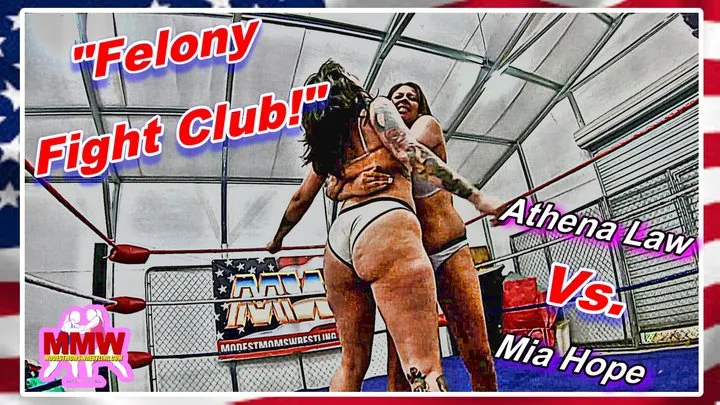 Modest Moms Wrestling - Felony Fight Club! WMV